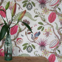 Theobroma Tree of Life Ruby Flax Wallpaper