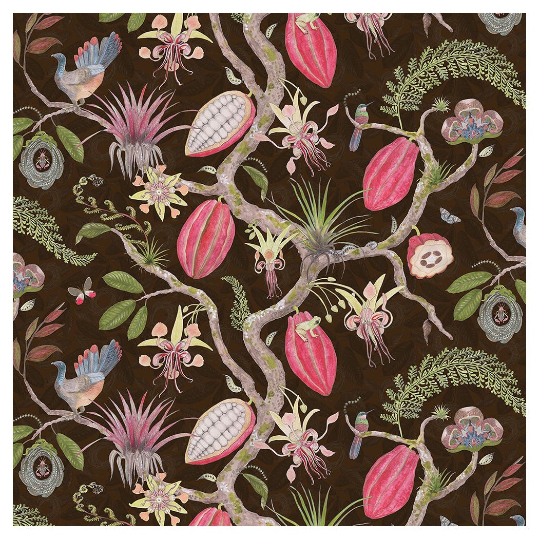 Theobroma-Baum des Lebens Rubin auf Cacao-Tapete