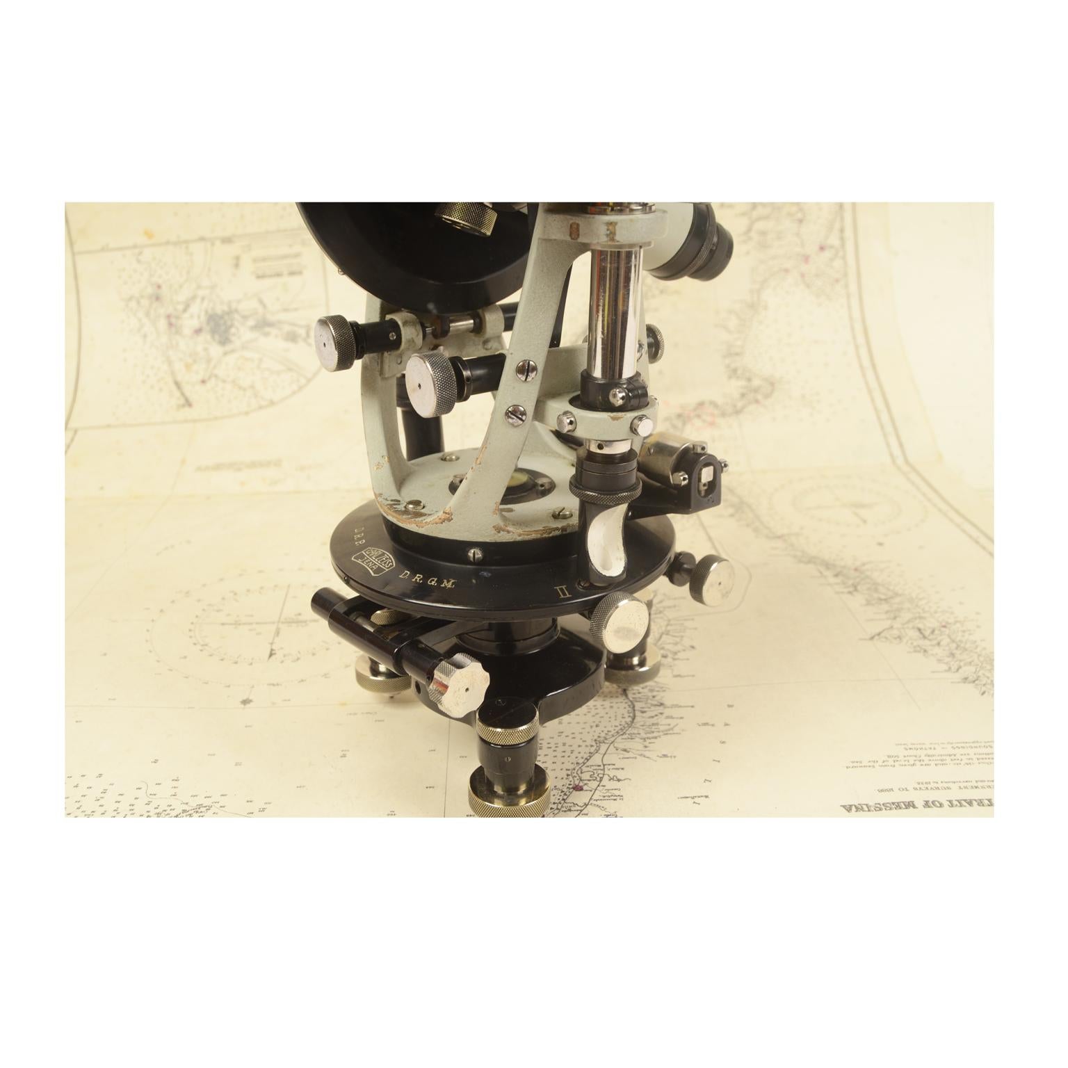 1920s Carl Zeiss Brass Antique Theodolite Surveyor's  Measurement Instrument 9