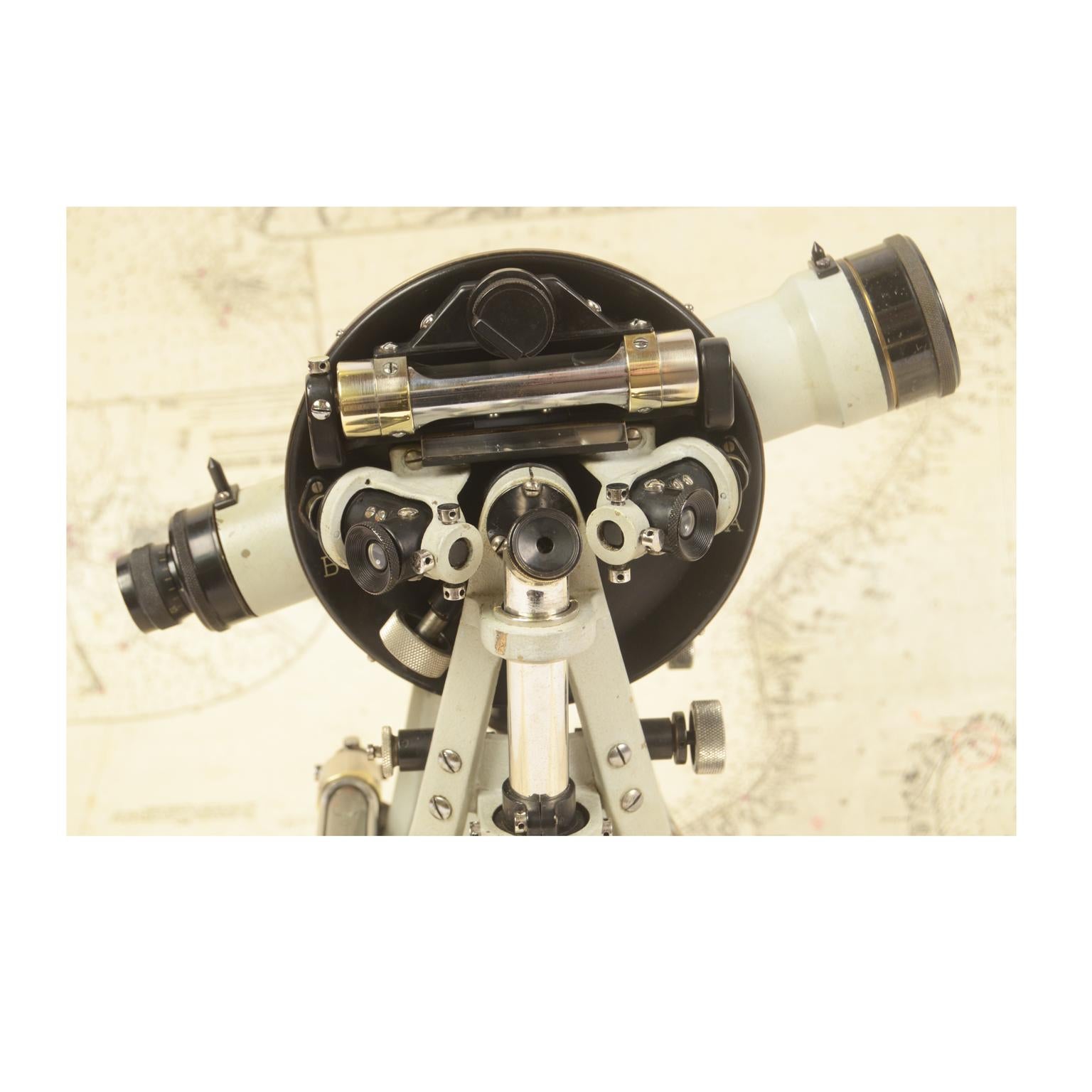 1920s Carl Zeiss Brass Antique Theodolite Surveyor's  Measurement Instrument For Sale 1