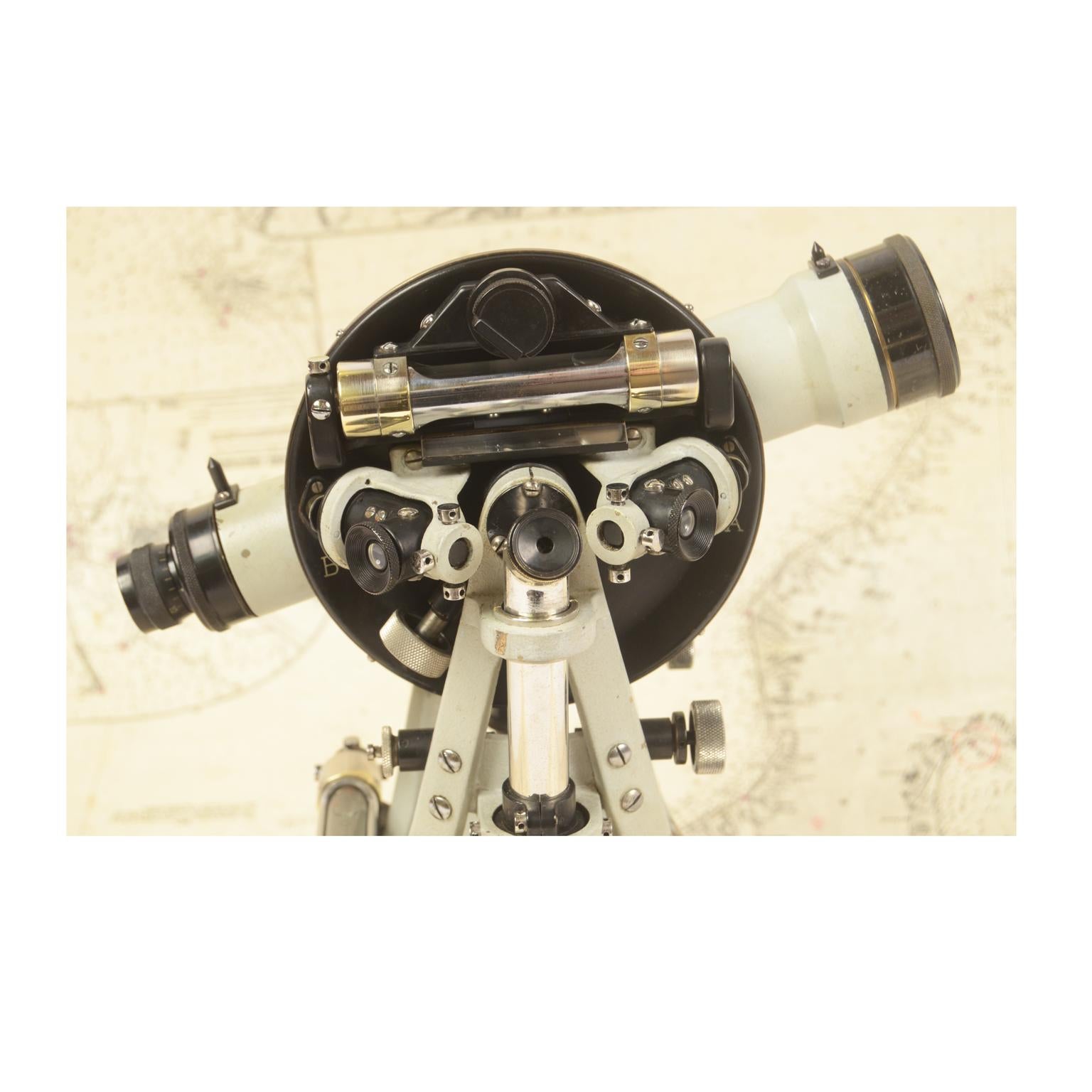 1920s Carl Zeiss Brass Antique Theodolite Surveyor's  Measurement Instrument 1