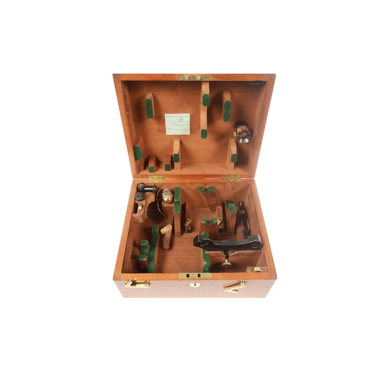 British Theodolite of Burnished Brass Signed Casella Second Half of the 19th Century