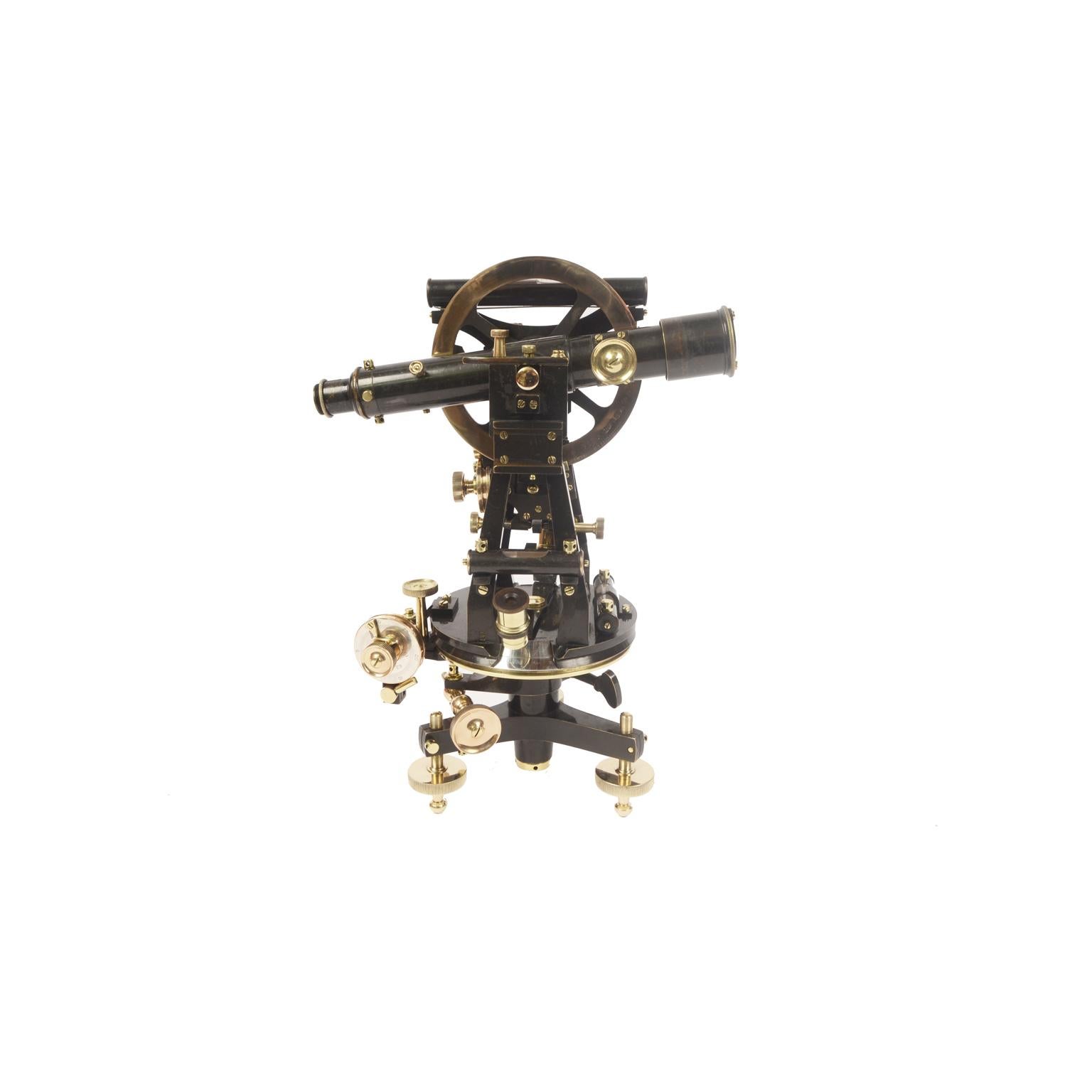 Theodolite of Burnished Brass Signed Casella Second Half of the 19th Century 1