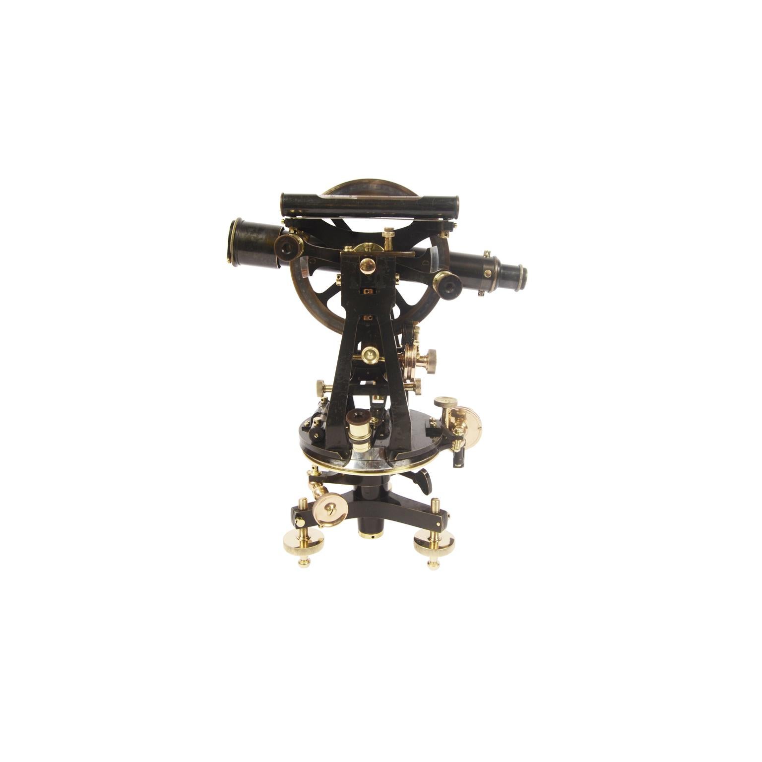 Theodolite of Burnished Brass Signed Casella Second Half of the 19th Century 2