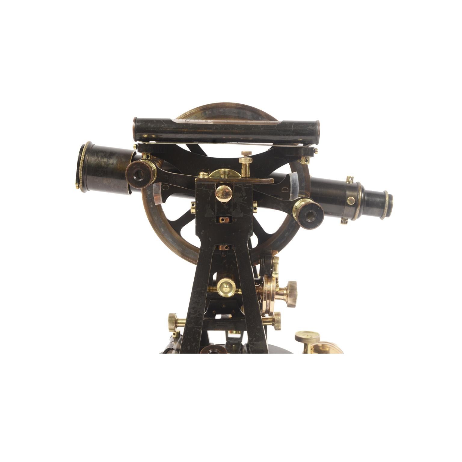 Theodolite of Burnished Brass Signed Casella Second Half of the 19th Century 3