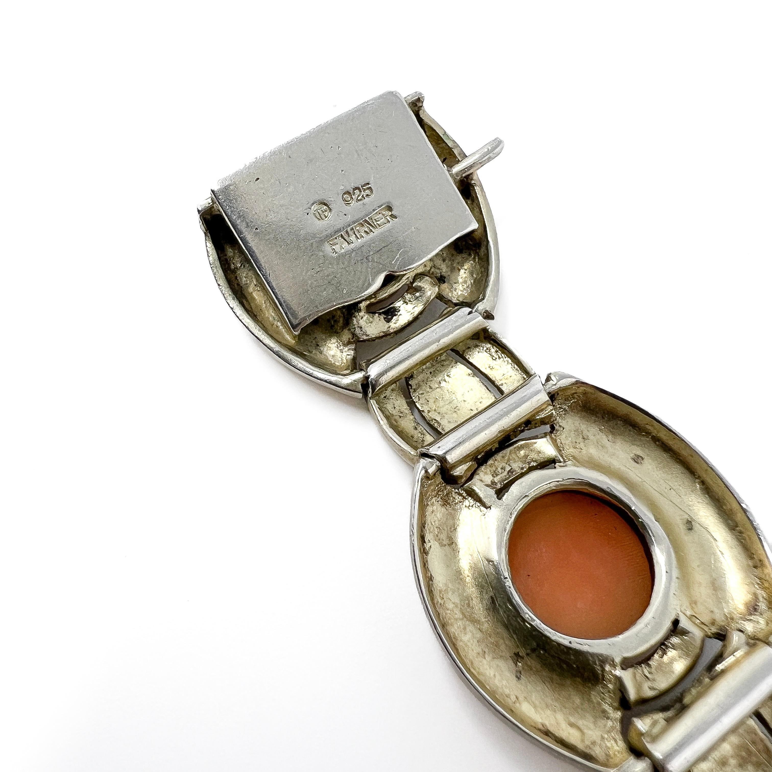Theodor Fahrner 1930s Silver Gilt Vintage Cameo Bracelet For Sale 3