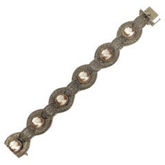 Theodor Fahrner 1930s Silver Gilt Vintage Cameo Bracelet