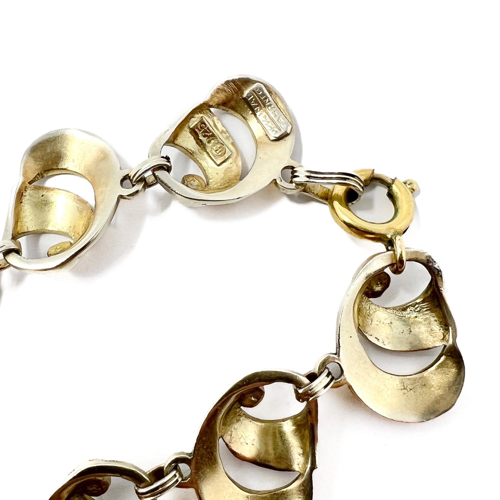 Theodor Fahrner 1930s Silver Gilt Vintage Shell Necklace en vente 4