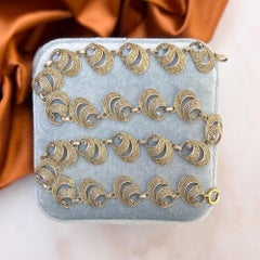 Theodor Fahrner 1930 Collana di conchiglie in argento dorato vintage