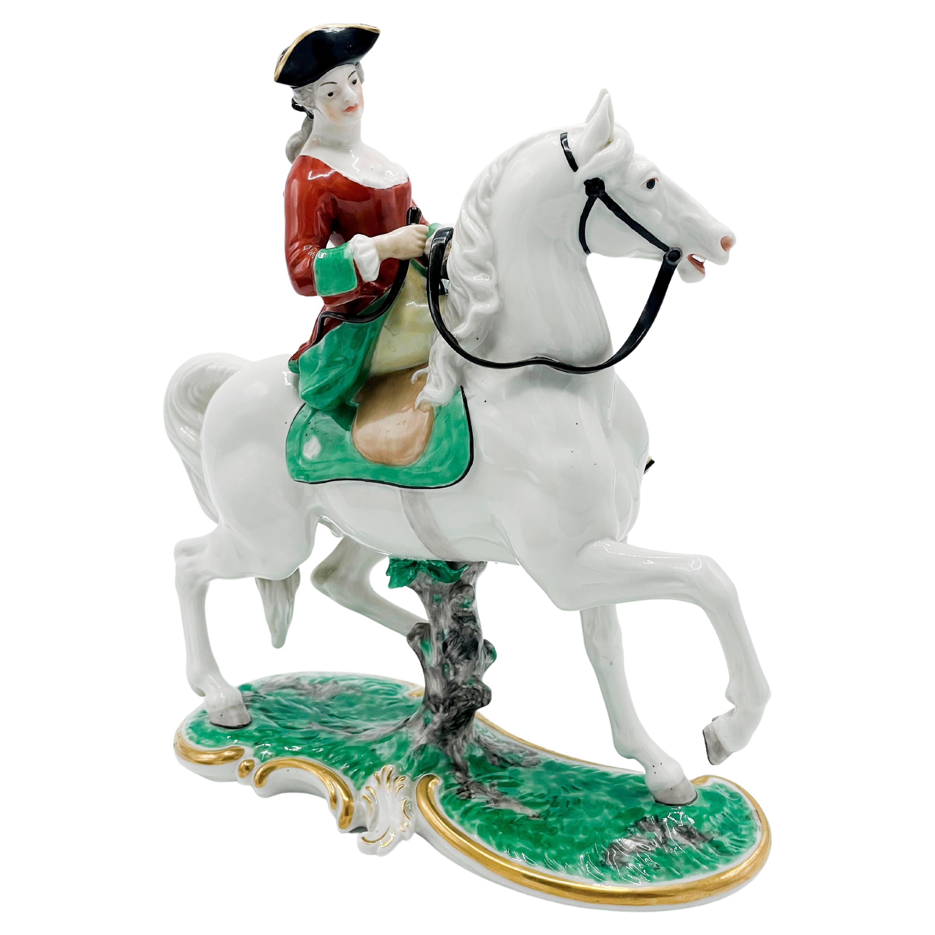 Theodor Kärner figure Hunting rider pincess MARGARETHE V. Thurn and Taxis. For Sale