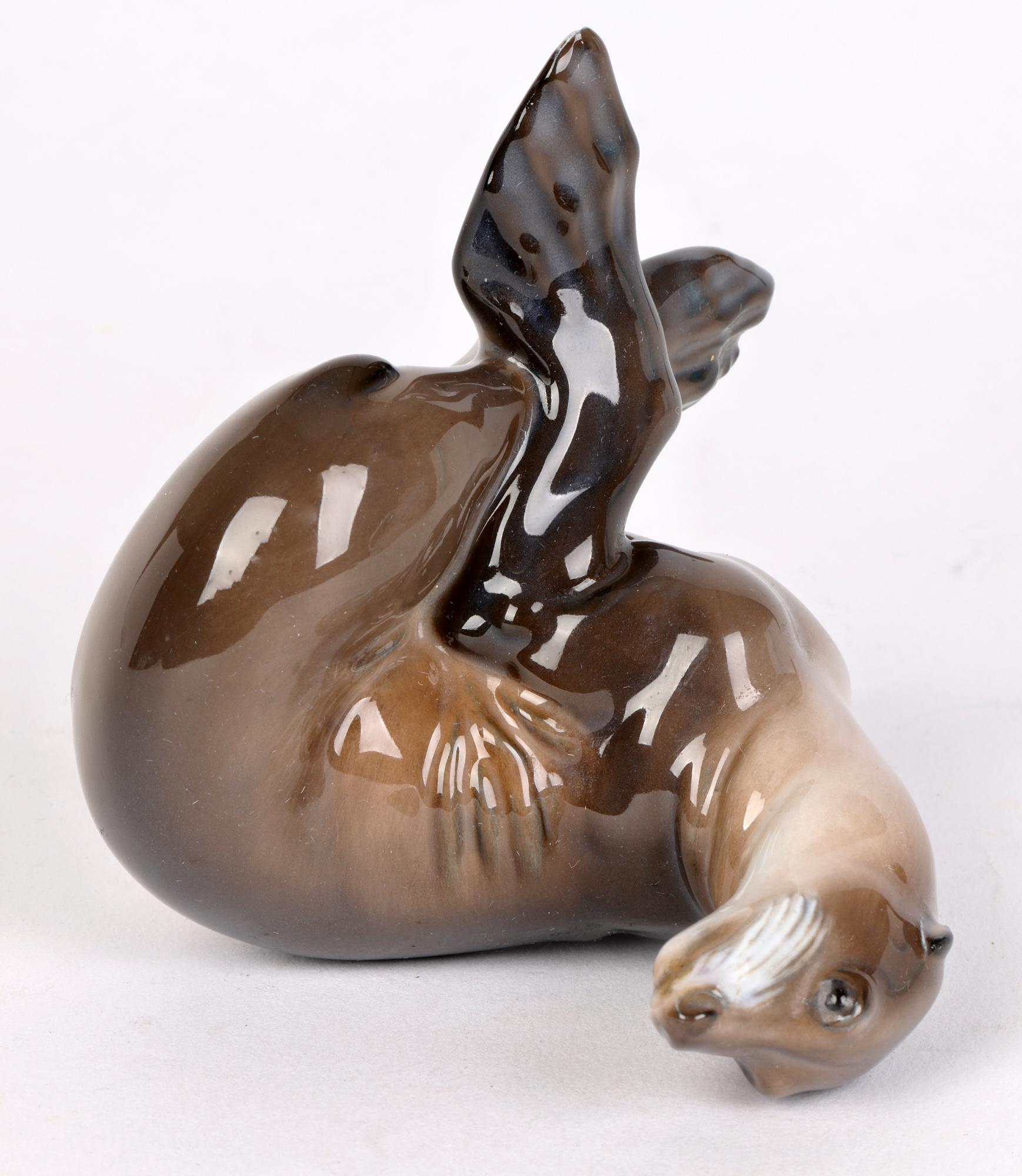 Theodor Karner for Rosenthal Handmade Porcelain Sealion Figure   1