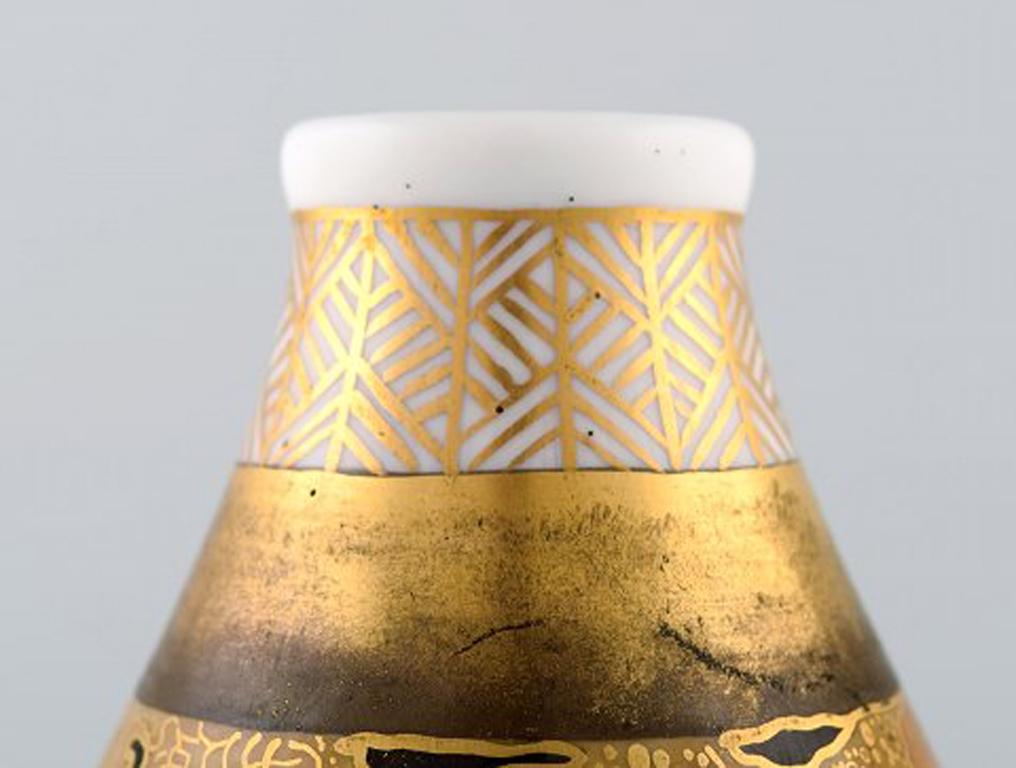 Theodor Larsen for Royal Copenhagen, a Pair of Porcelain Vases, Japanism For Sale 1