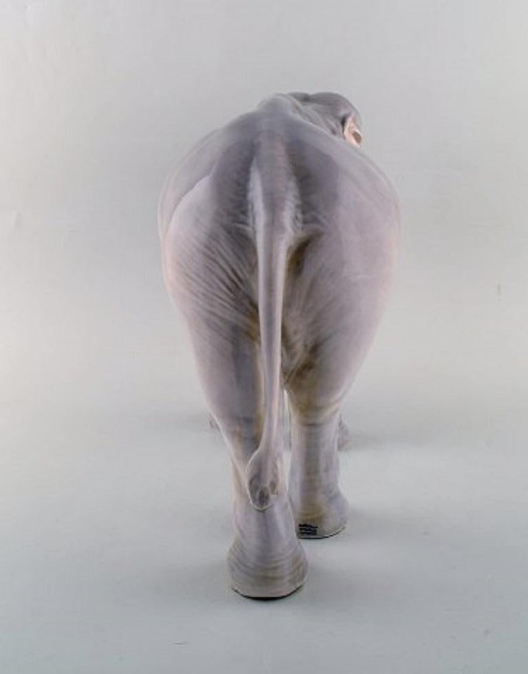 Début du 20ème siècle Theodor Madsen pour Royal Copenhagen:: Figurine rare en porcelaine:: Éléphant colossal en vente