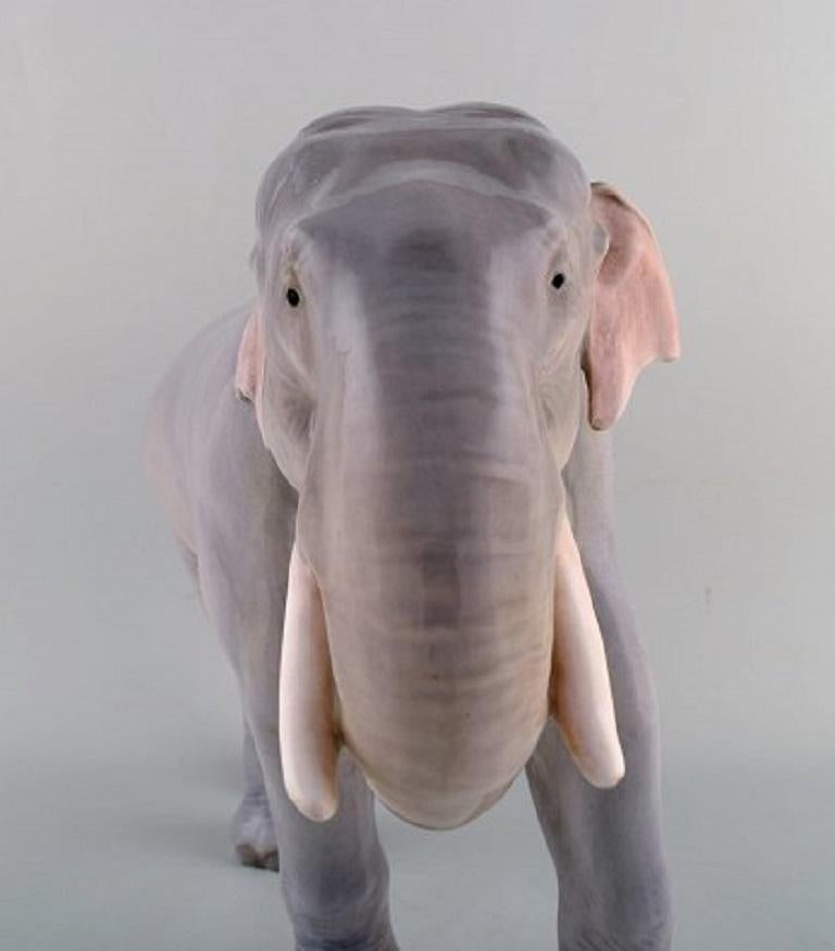 Theodor Madsen für Royal Copenhagen:: Seltene Porzellanfigur:: Kolossaler Elefant im Angebot 3