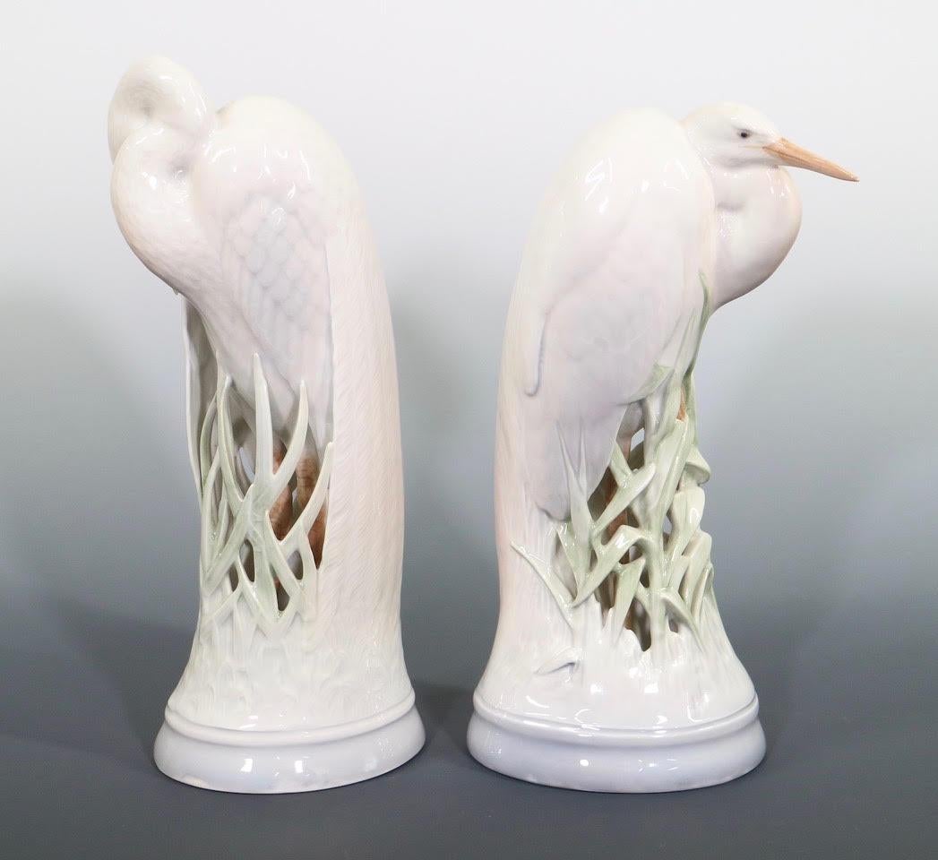 Theodor Madsen for Royal Copenhagen Swedish Art Deco Porcelain Cranes or Herons 6