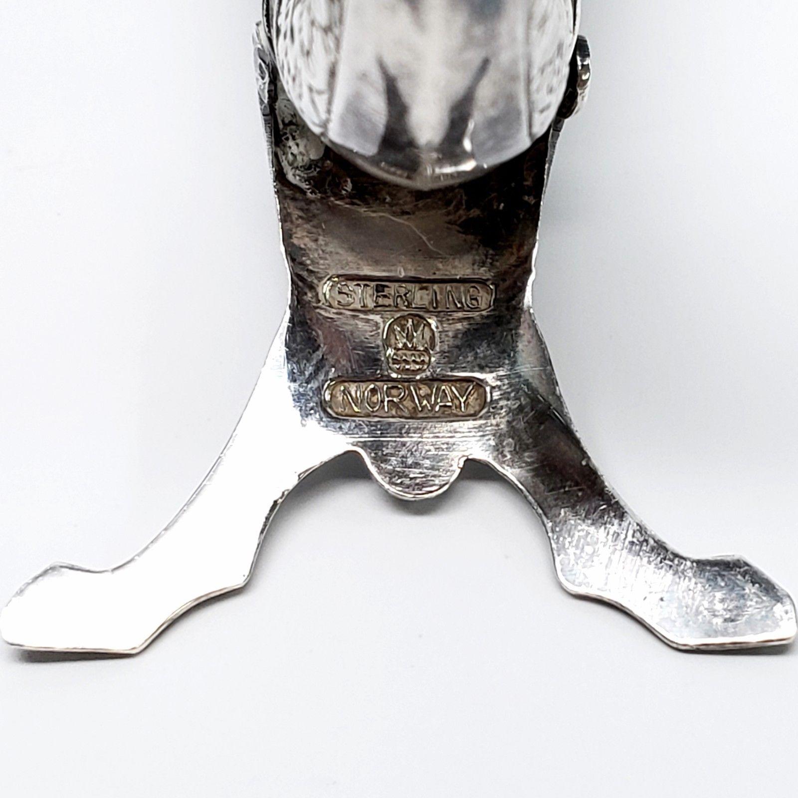 Theodor Olsens Eftf Norway Sterling Silver Viking Horn Pepper Shaker In Good Condition In Washington Depot, CT