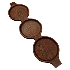 Theodor Skjode Knudsen for Skjode Skjern Danish Modern Wenge Rare Wood Tray