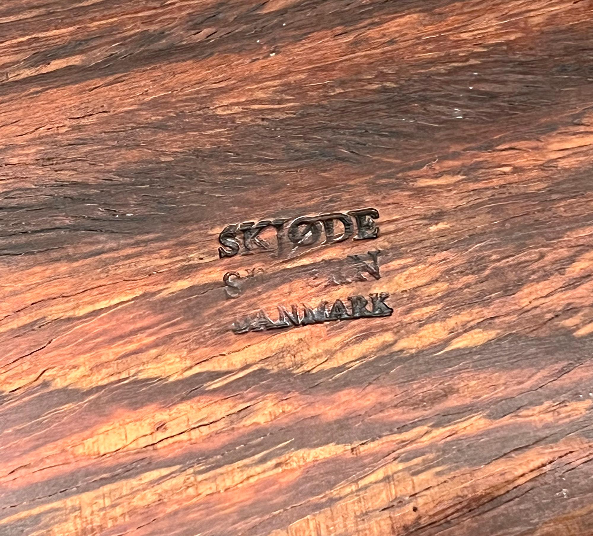 Mid-20th Century Theodor Skjode Knudsen for Skjode Skjern Danish Modern Wenge Rare Wood Tray  For Sale