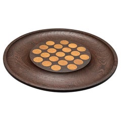 Theodor Skjode Knudsen. Wenge and Oak Tray by Skjøde, Denmark, 1950s