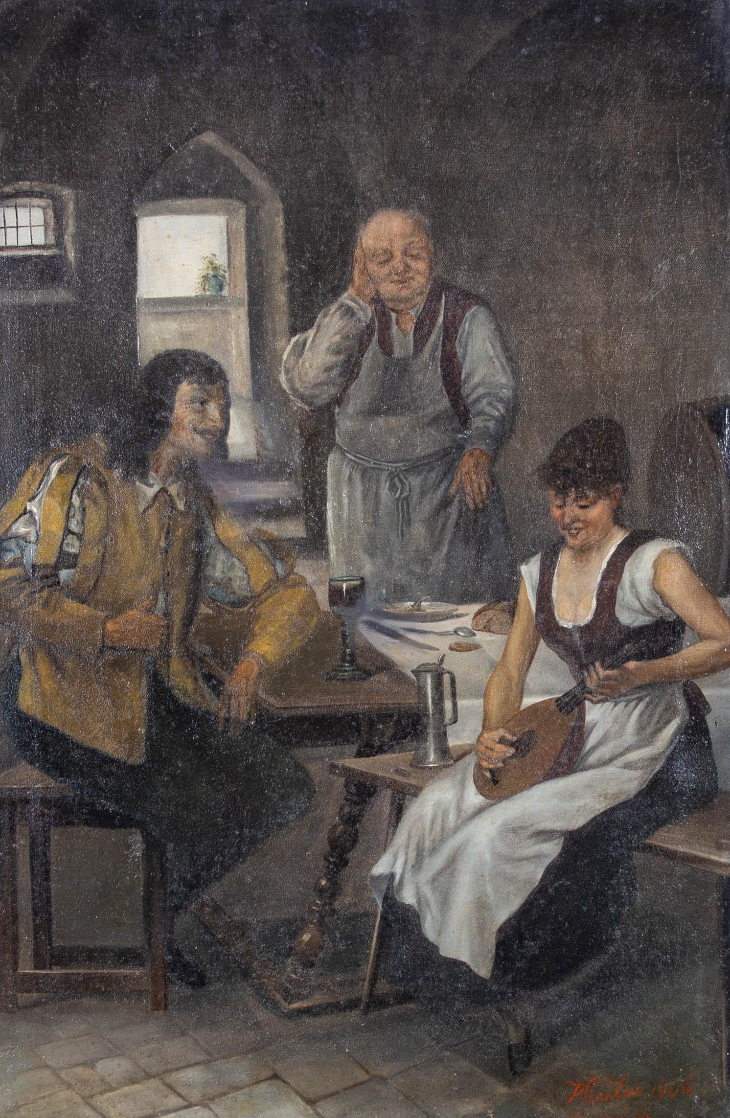 man eating woman painting