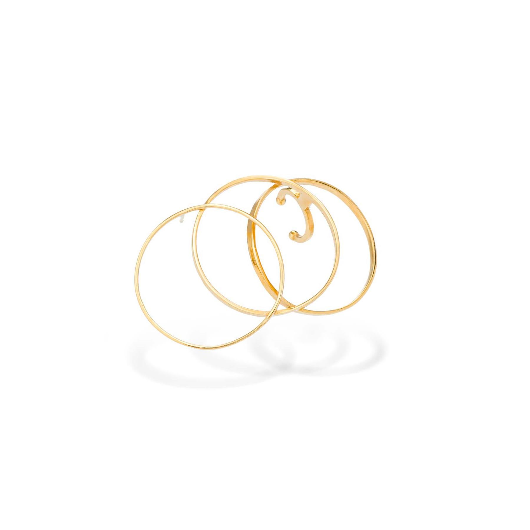 Contemporary Theodora D.  Full Moon Ear Cuff Gold 18K For Sale
