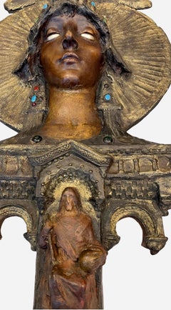 “Theodora, Florentine medallion” in plaster cast, by Jean Rivière, France, 1891