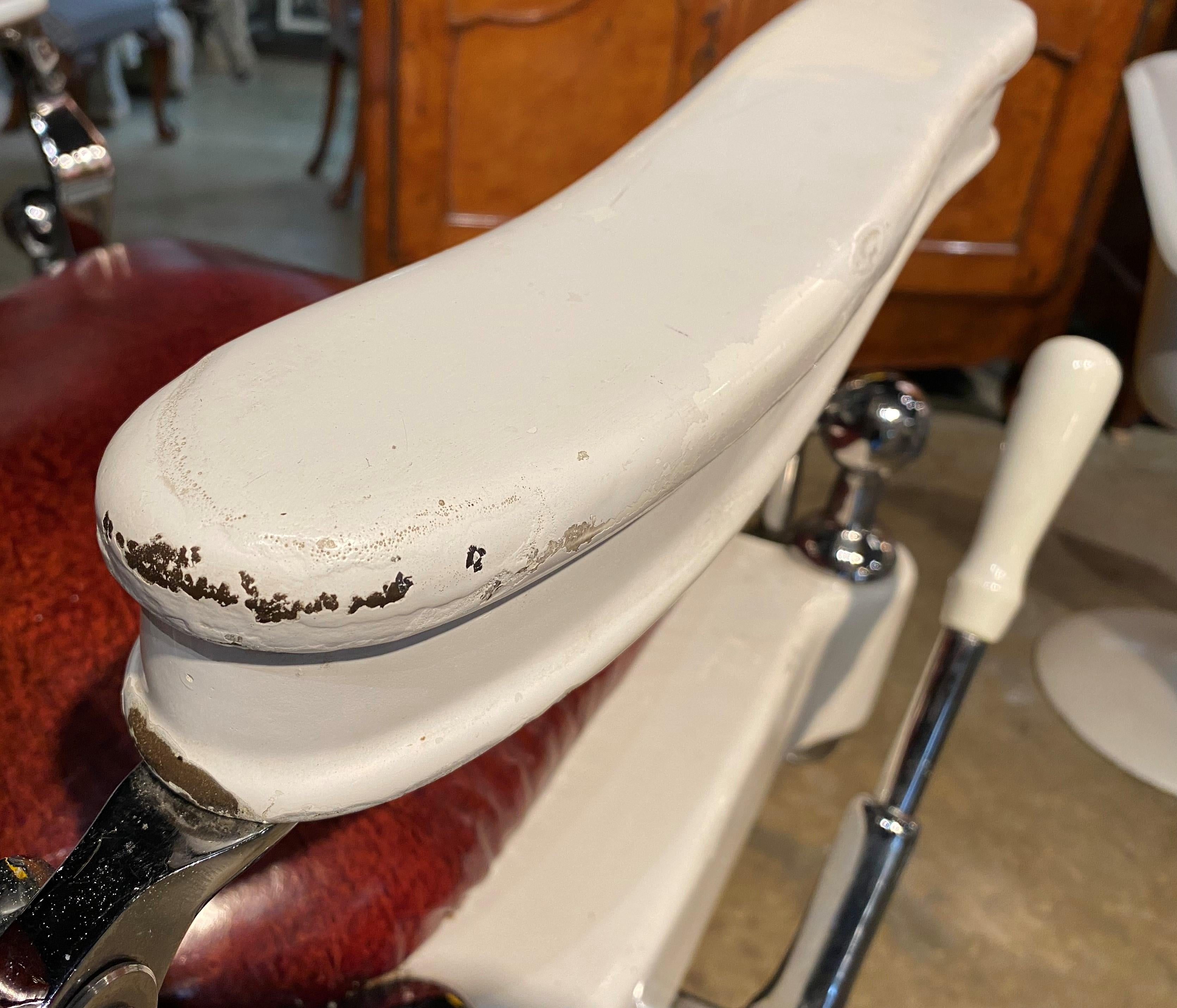 Theodore a Kochs Restored Chrome, Porcelain Barber Chair, circa 1920 2