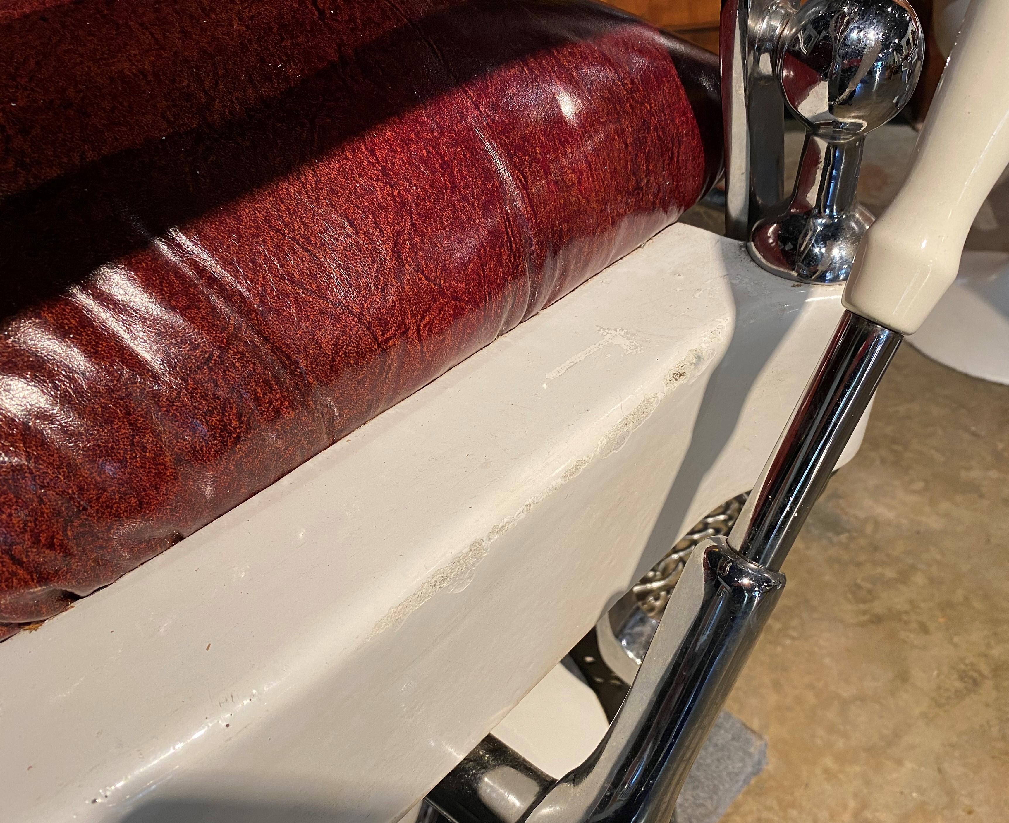 Theodore a Kochs Restored Chrome, Porcelain Barber Chair, circa 1920 3