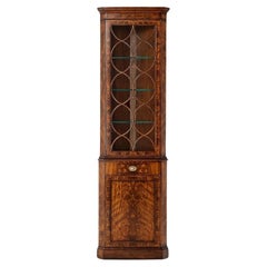 Theodore Alexander A Corner Flame Mahogany Two-Part Cabinet