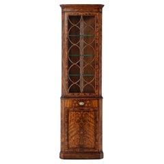 Theodore Alexander A Corner Flame Mahogany Two-Part Cabinet
