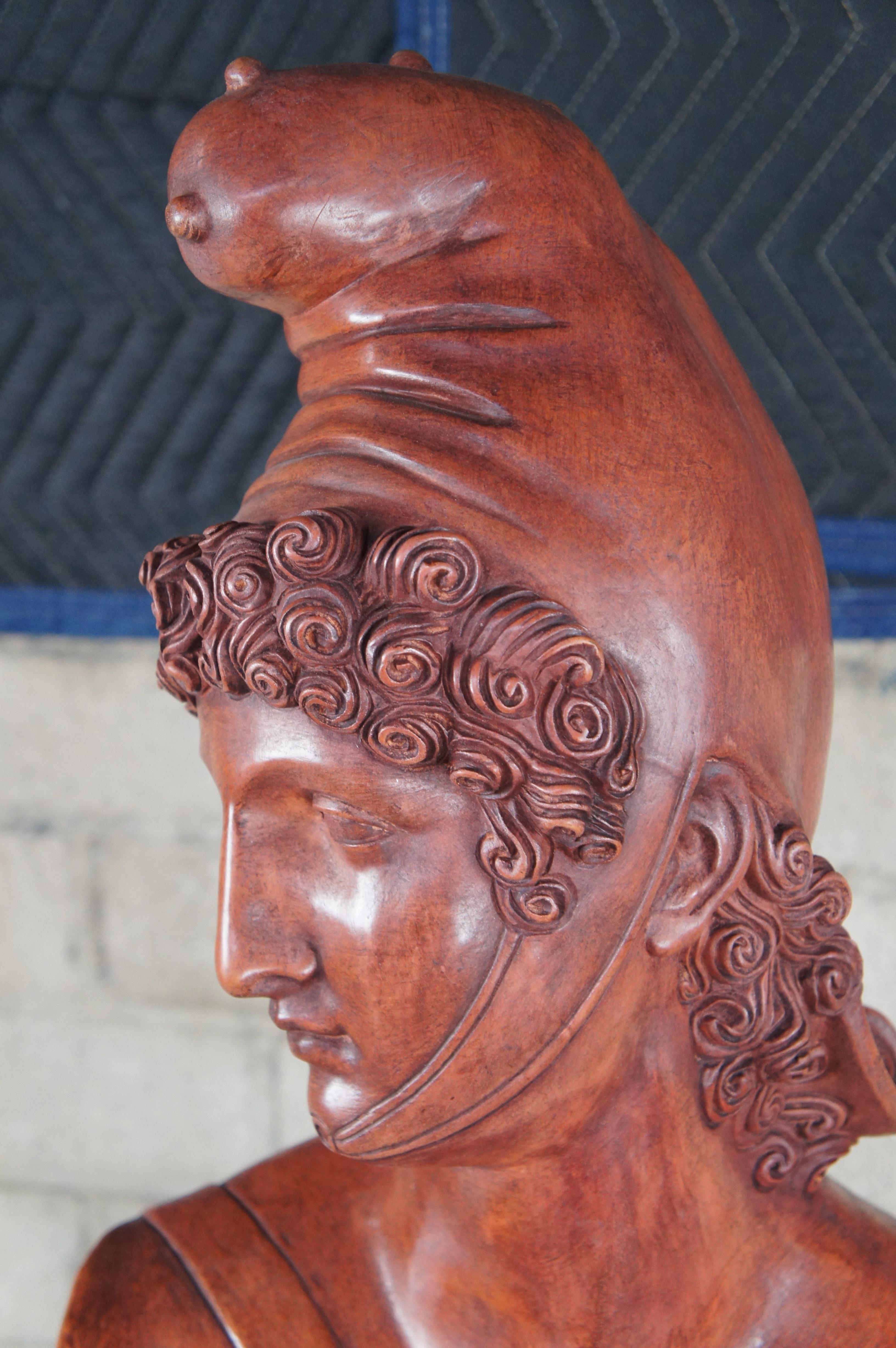 Theodore Alexander After Antonio Canova Terracotta Bust of Paris Sculpture 28