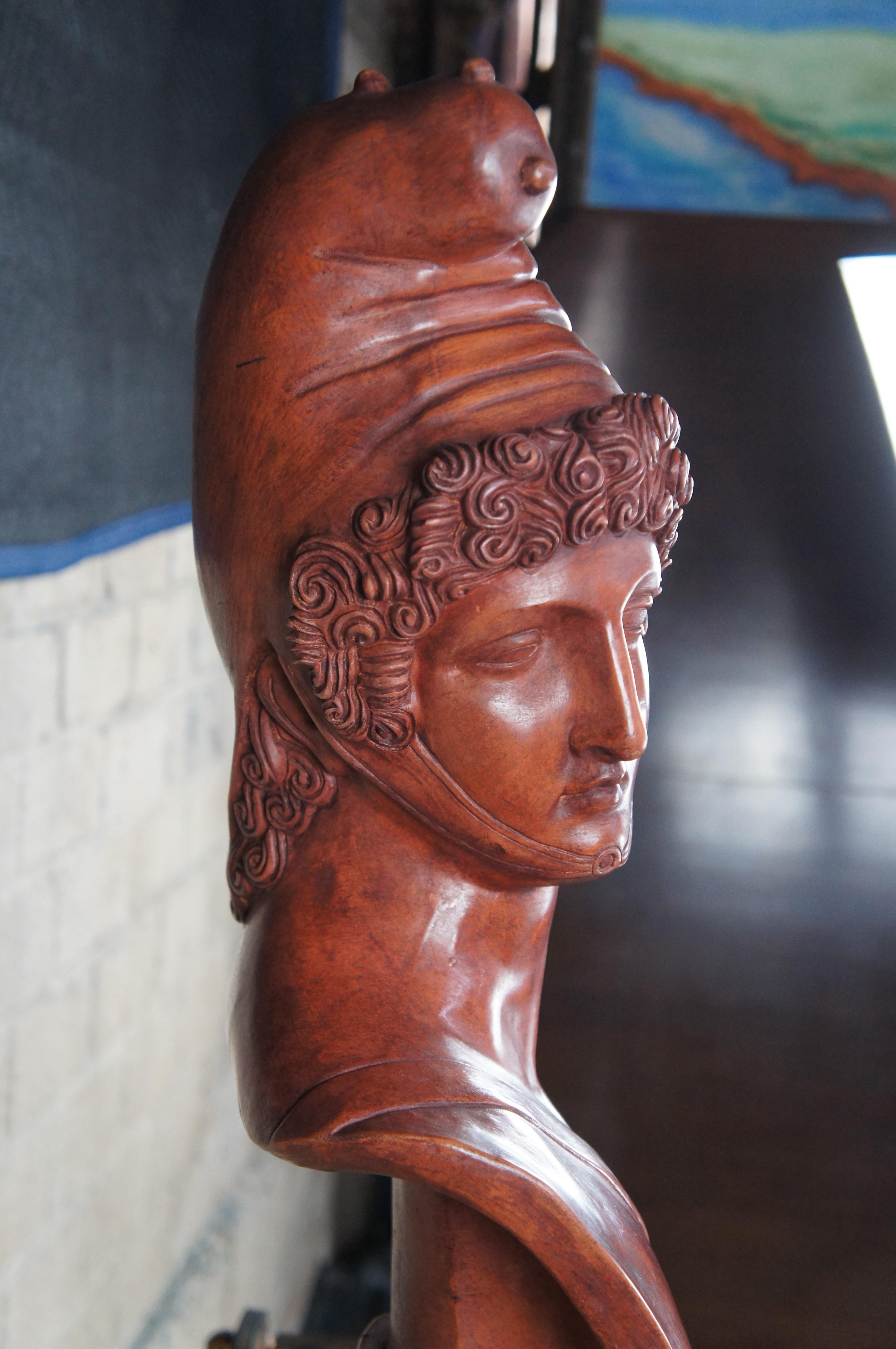 Theodore Alexander After Antonio Canova Terracotta Bust of Paris Sculpture 28
