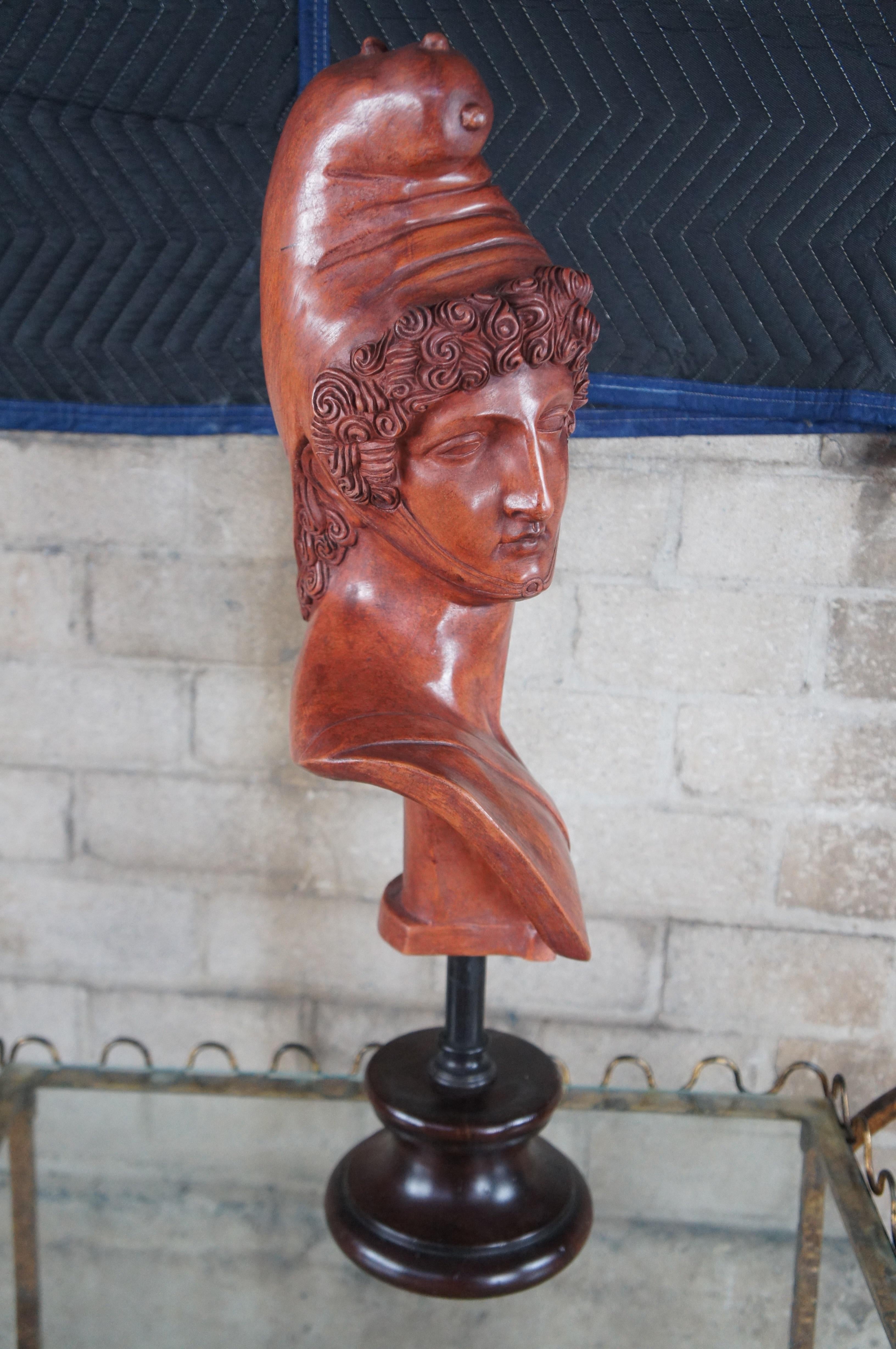 Theodore Alexander After Antonio Canova Terracotta Bust of Paris Sculpture 28