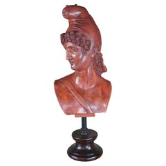 Theodore Alexander After Antonio Canova Terracotta Bust of Paris Sculpture 28"