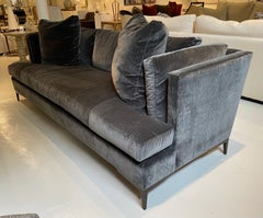 Theodore Alexander Aiden Velvet Sofa With Modern Metal Legs