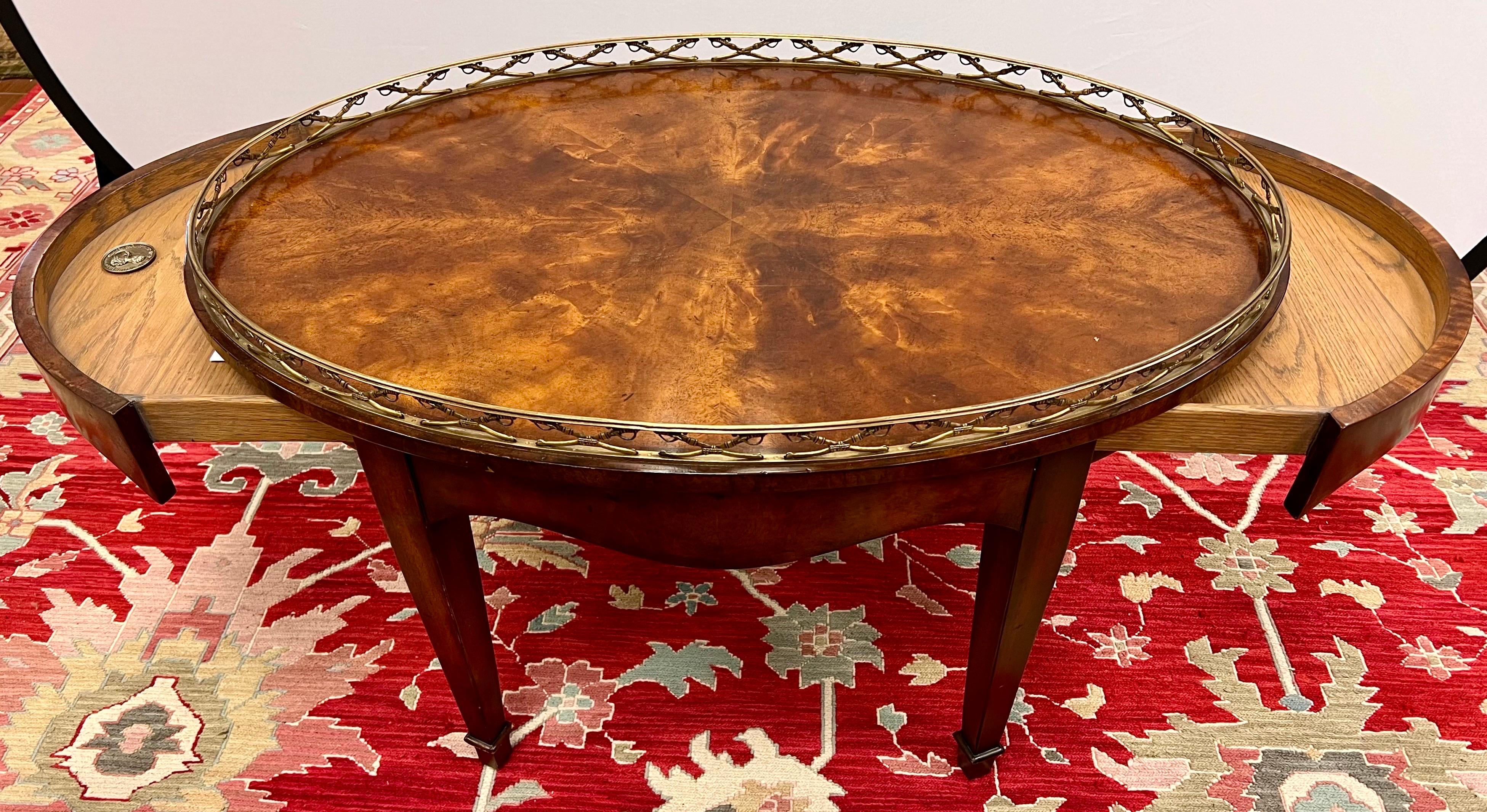 Mahogany Theodore Alexander Althorp Cocktail Coffee Table