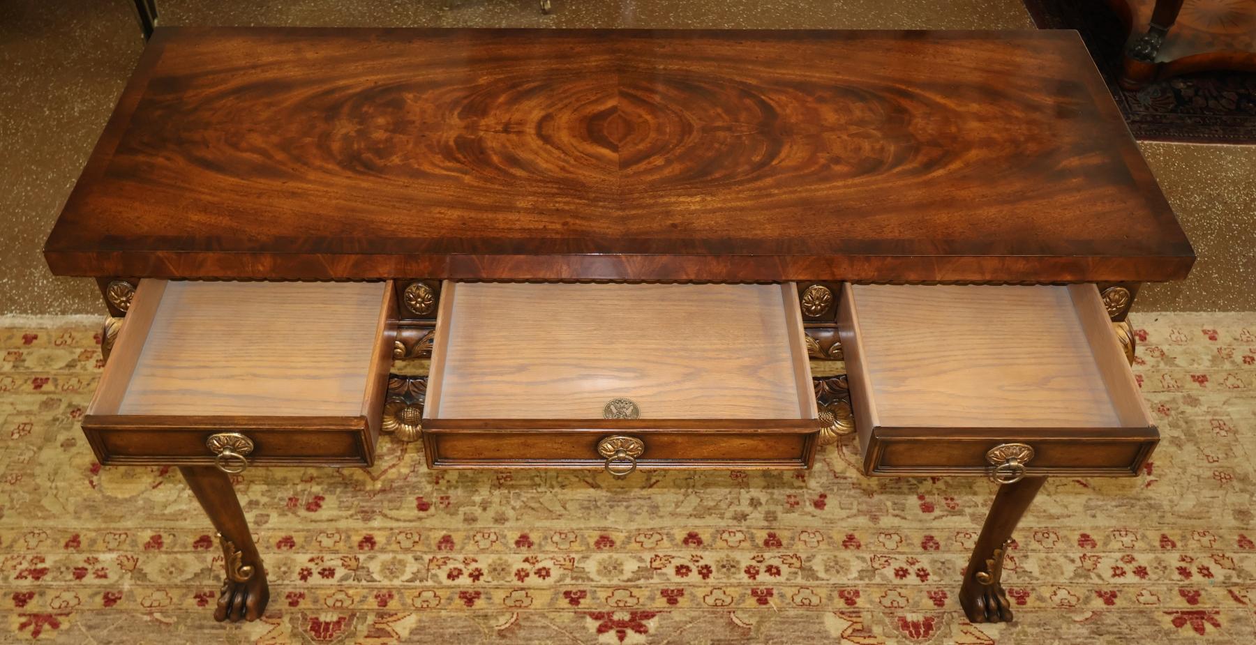 Contemporary Theodore Alexander Althorp Mahogany Carved George II Buffet Server Sideboard For Sale