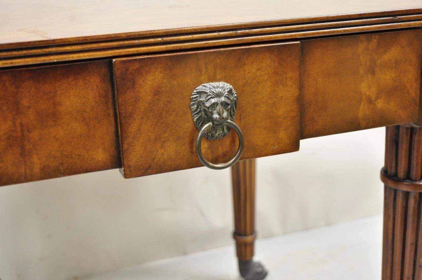 Theodore Alexander Althorp Regency Mahogany One Drawer Side Table A L50046 In Good Condition For Sale In Philadelphia, PA