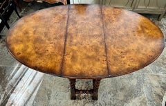 Theodore Alexander Antiqued Drop-leaf Gate-leg Dining Console or Center Table