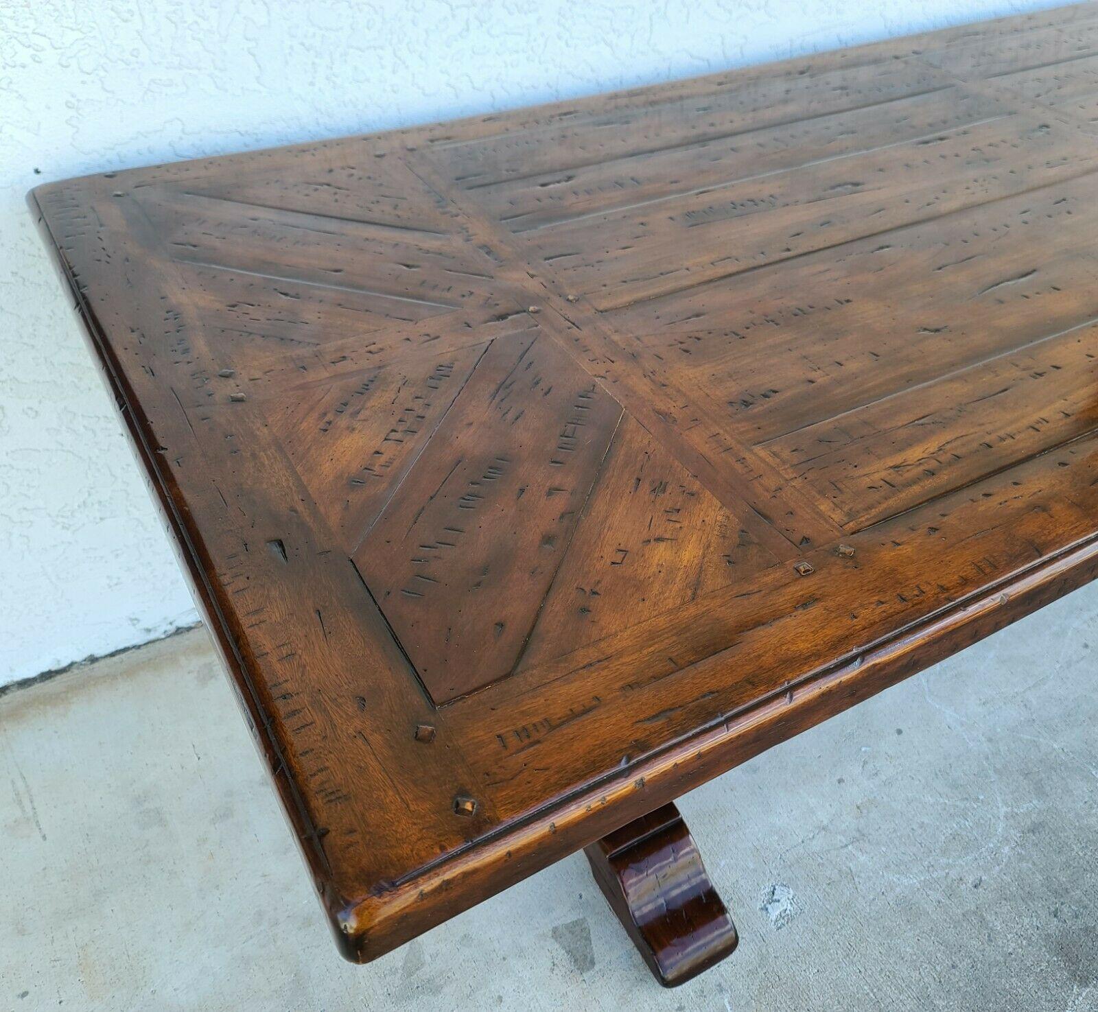 Theodore Alexander Antiqued Mahogany Rectangular Dining Table 1