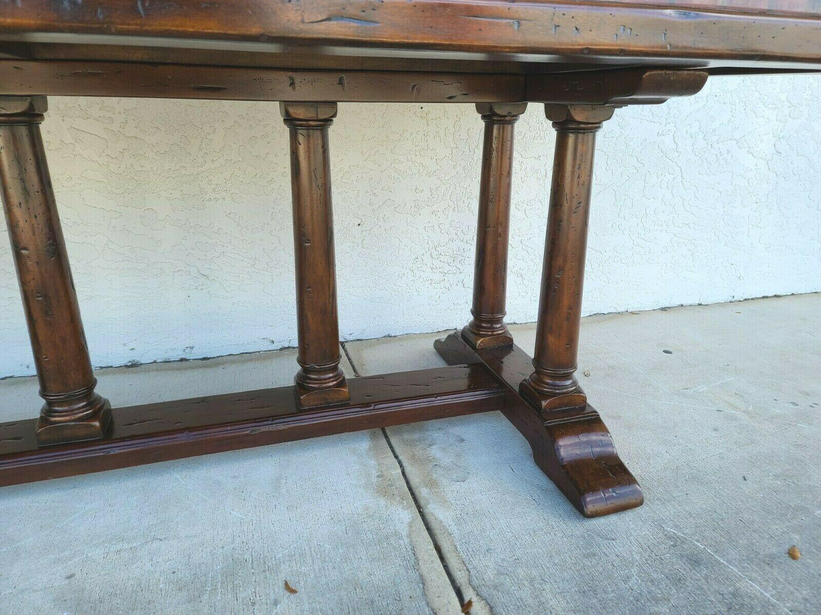 Theodore Alexander Antiqued Mahogany Rectangular Dining Table 2