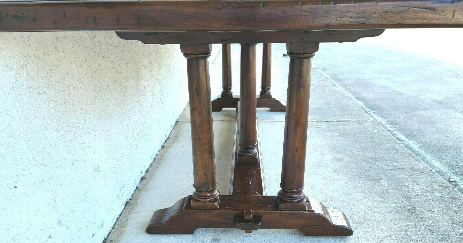 Theodore Alexander Antiqued Mahogany Rectangular Dining Table 4