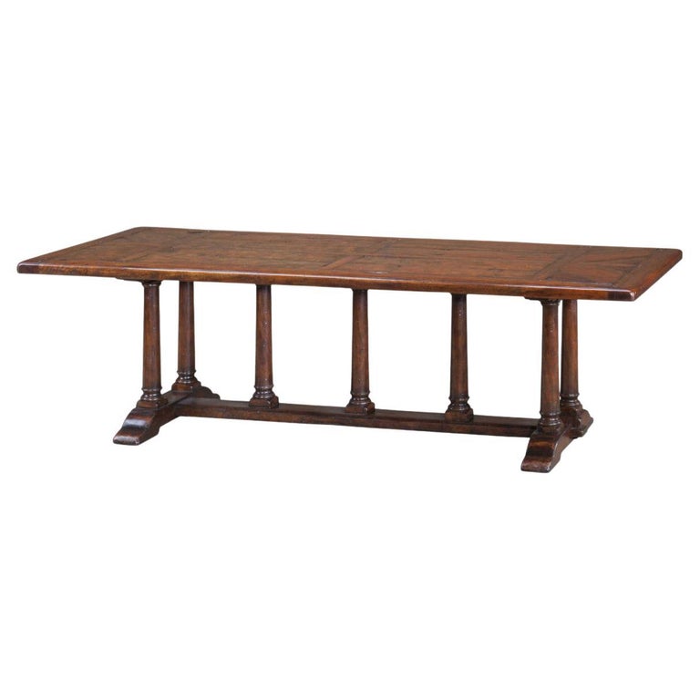 Theodore Alexander Antiqued Mahogany Rectangular Dining Table at 1stDibs