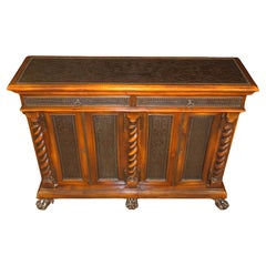 Used Theodore Alexander Armoury Collection Metal & Mahogany Server Sideboard Console