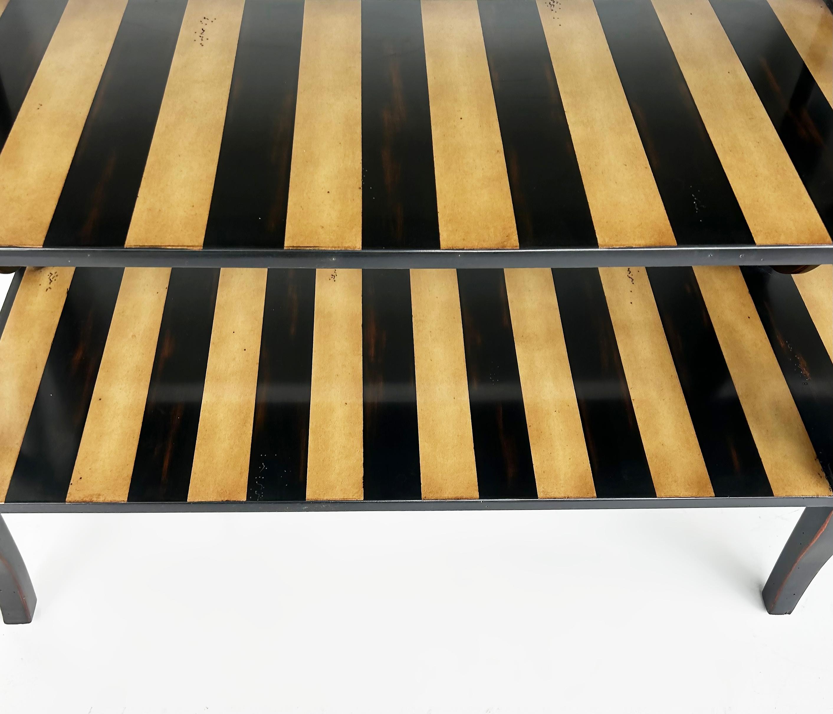 Theodore Alexander Atelier de Madeleine Console Table, Ebonized and Striped Wood 5