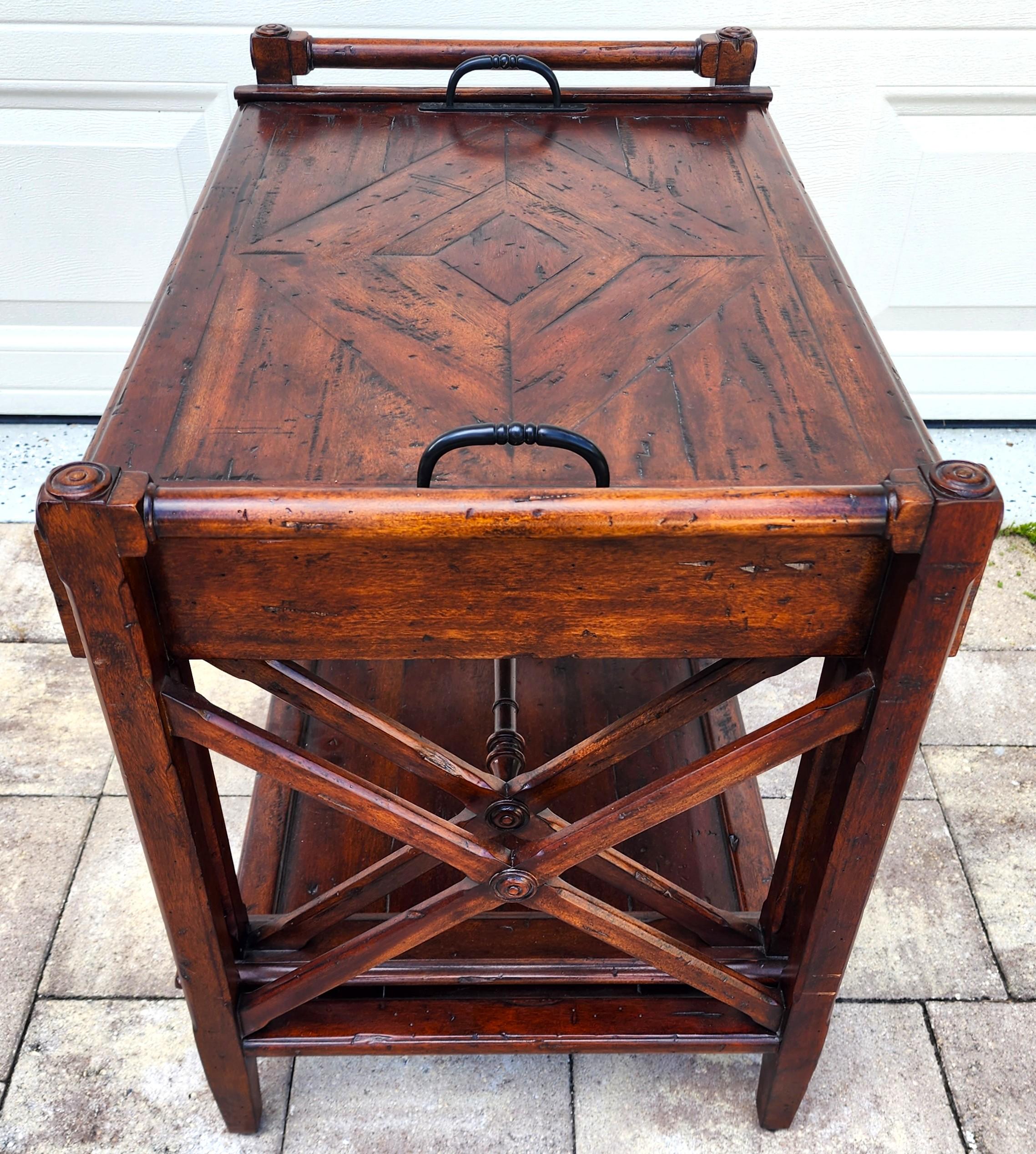 Theodore Alexander Bromwich Nesting Side Table with Serving Tray For Sale 4