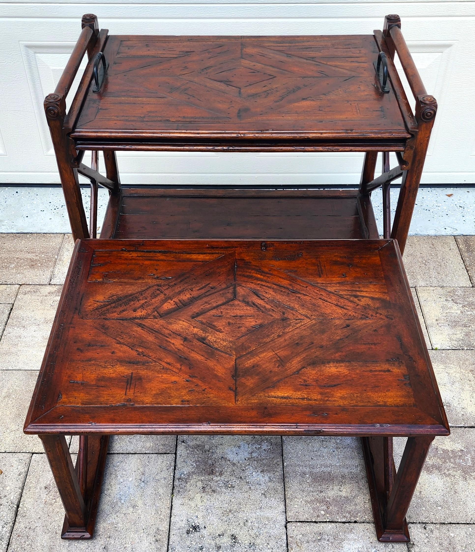 Theodore Alexander Bromwich Nesting Side Table with Serving Tray For Sale 6