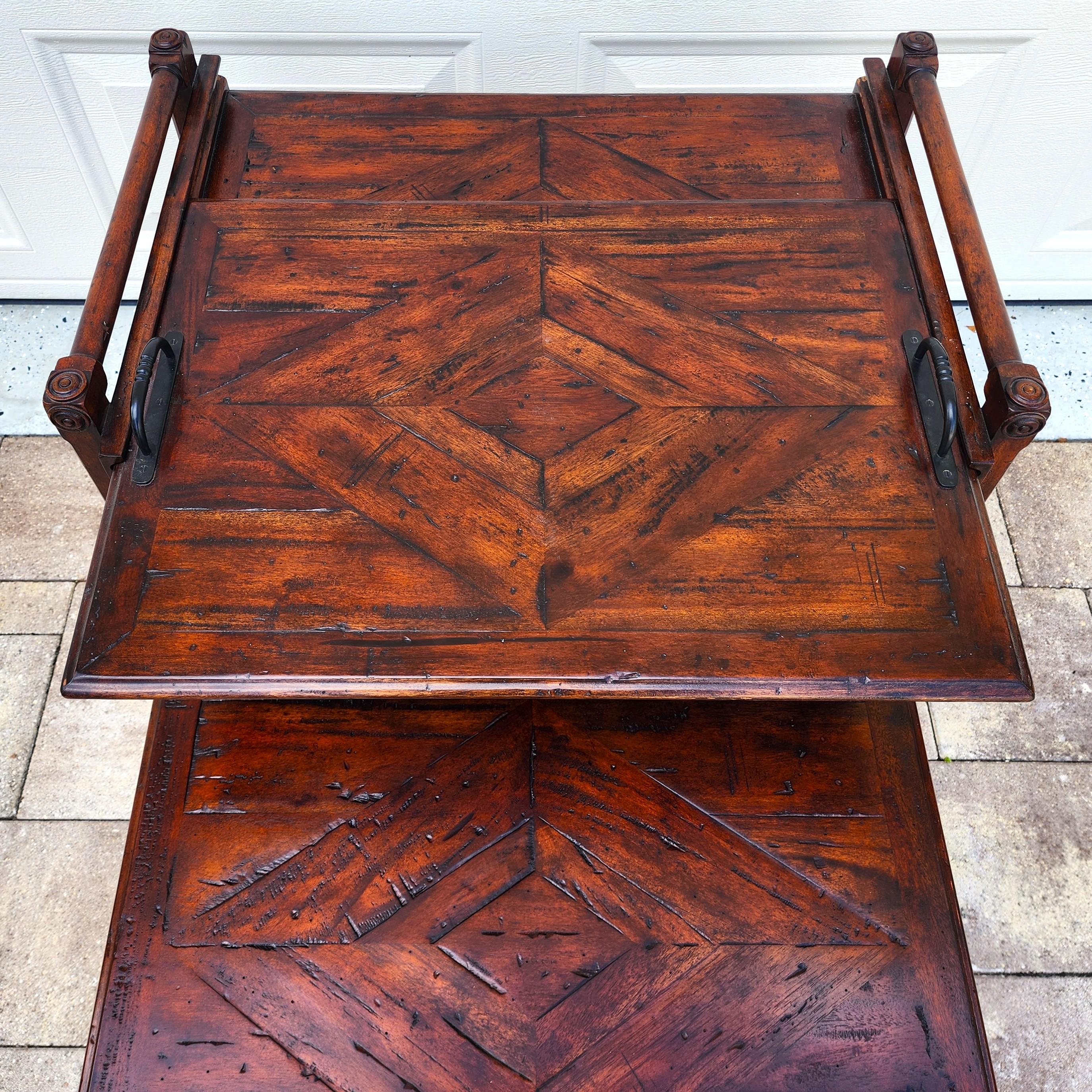 Theodore Alexander Bromwich Nesting Side Table with Serving Tray For Sale 7