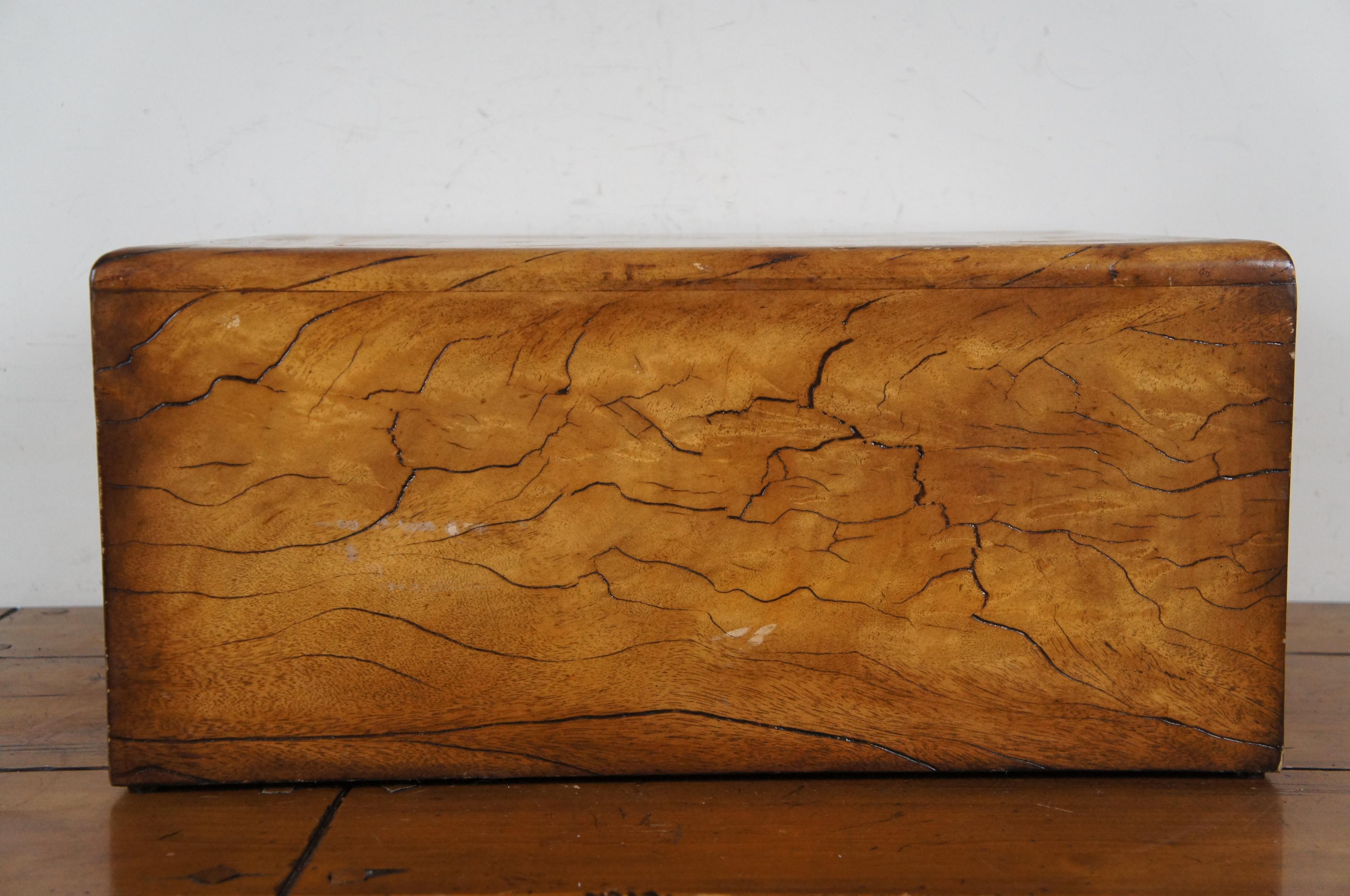 20th Century Theodore Alexander Burl Wood Plinth Pedestal Sculpture Display Base 22