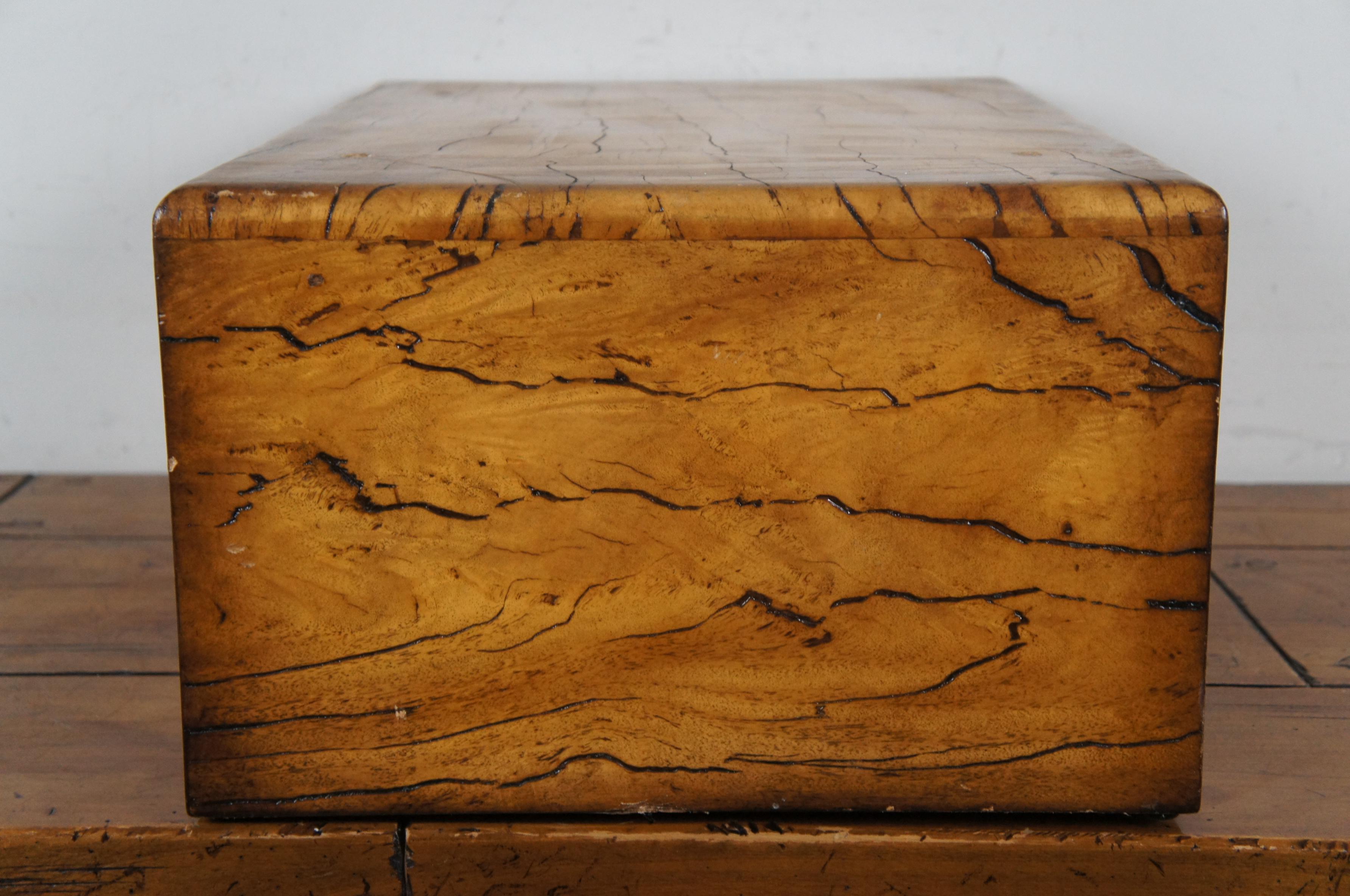 Theodore Alexander Burl Wood Plinth Pedestal Sculpture Display Base 22